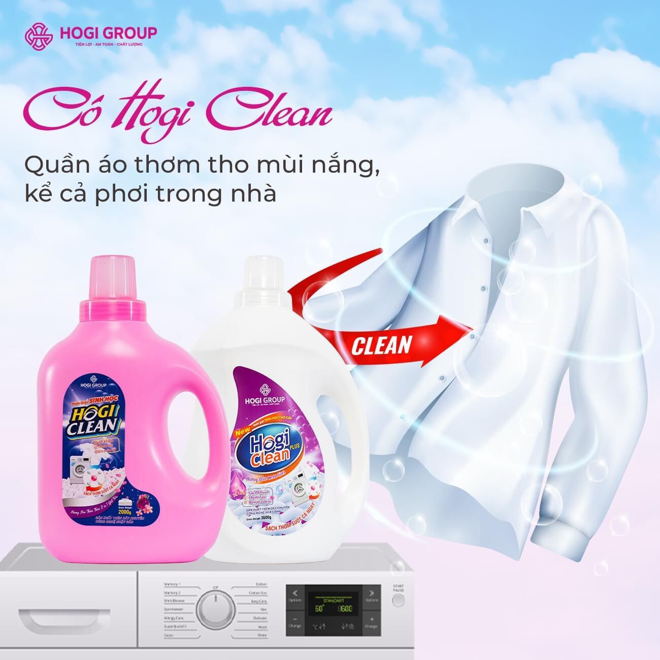 Nước giặt sinh học HOGI Clean 2 lít