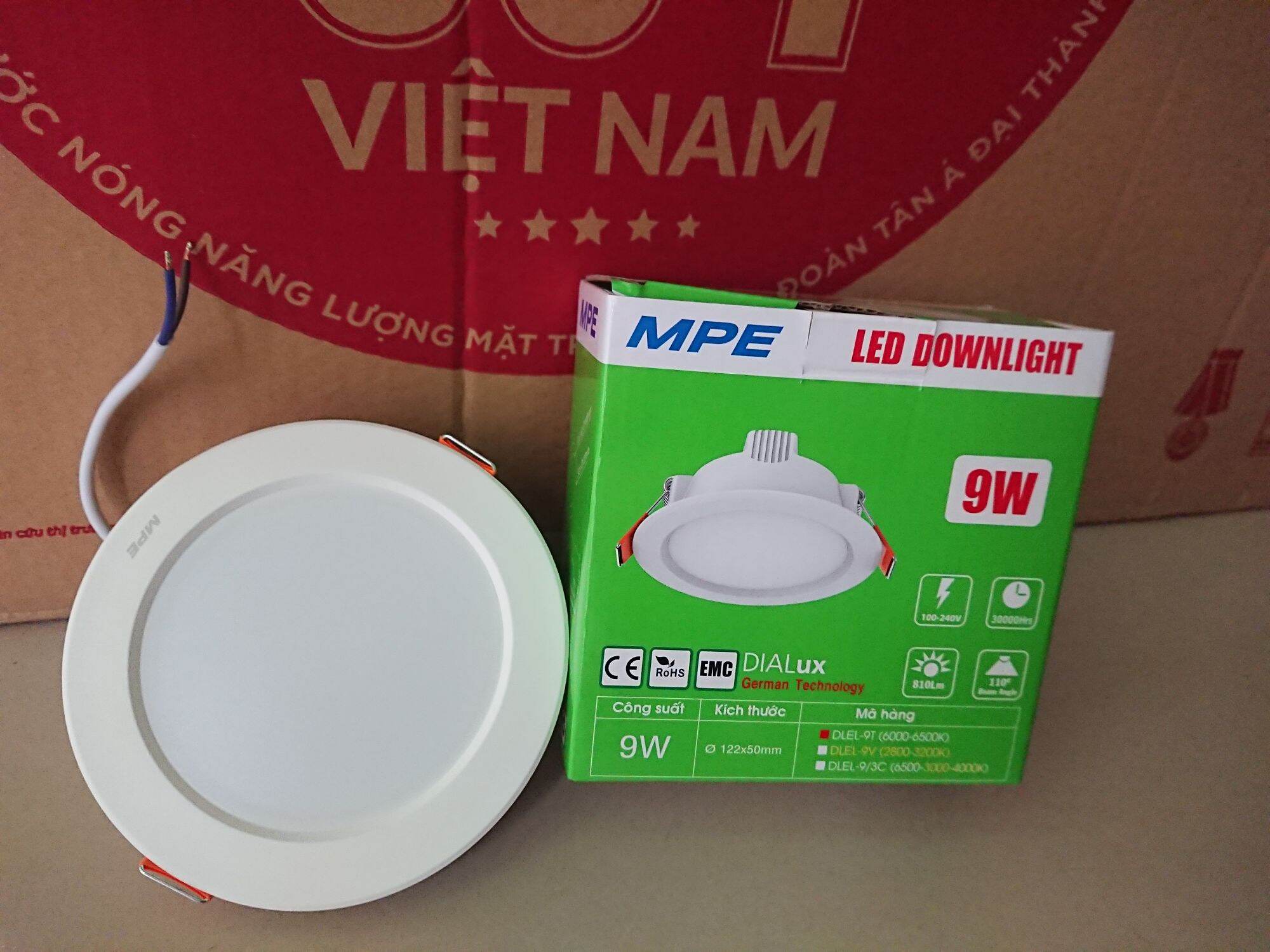 Đèn LED Downlight 9W MPE siêu sáng , siêu bền , siêu tiết kiệm điện