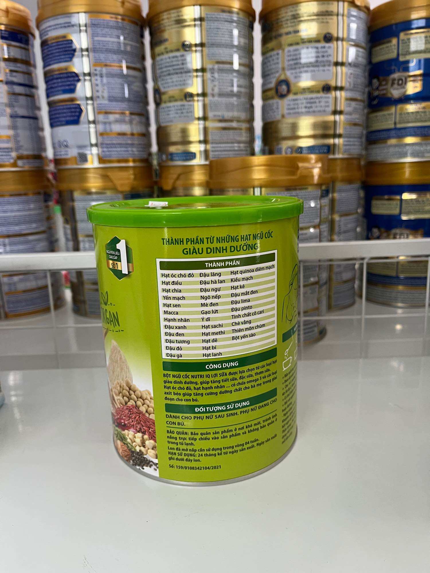 Bột ngủ cốc CEREALS NUTRI IQ - LỢI SỮA 650GR