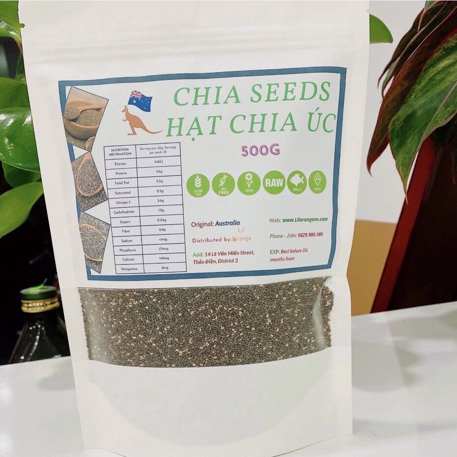 Hạt chia úc hạt chia hữu cơ chuẩn organic chất lượng sạch - đều - đẹp - chia seeds 500gr