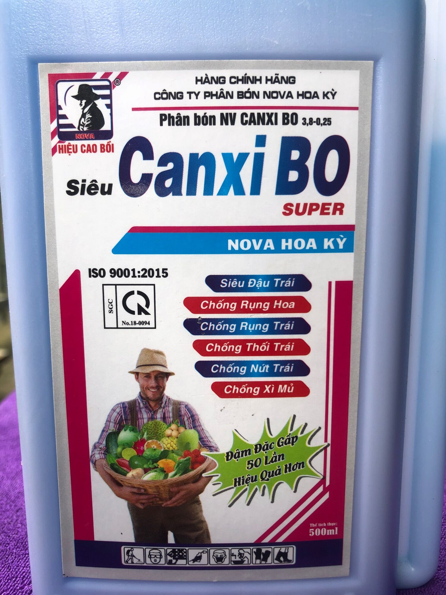 Phân bón lá Canxi Bo Super | Cty Nova Hoa Kỳ 🇺🇸 | chai 500ml
