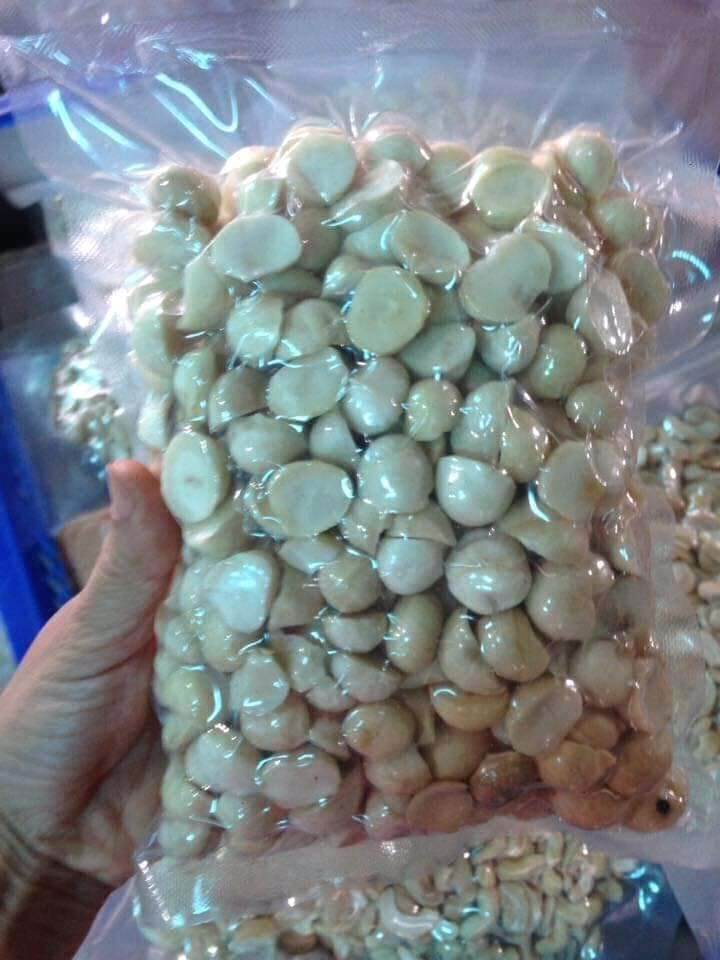 500g nhân macca đã sấy vừa nguyên vừa bể dùng ăn, làm sữa, ngũ cốc