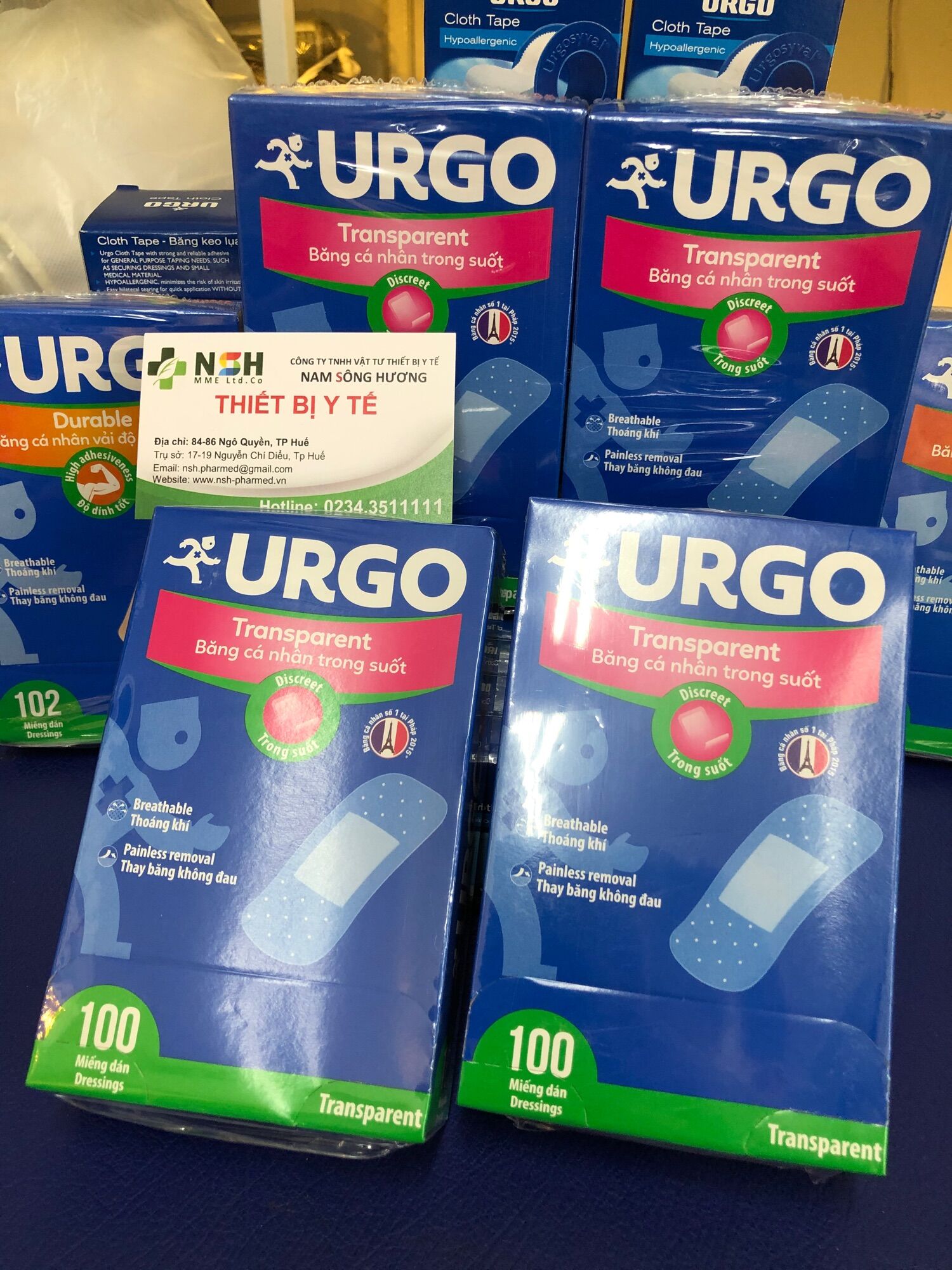 ✅ hộp 100 miếng băng keo cá nhân urgo transparent | độ dính cao -băng keo dán cá nhân trong suốt urgo transparent