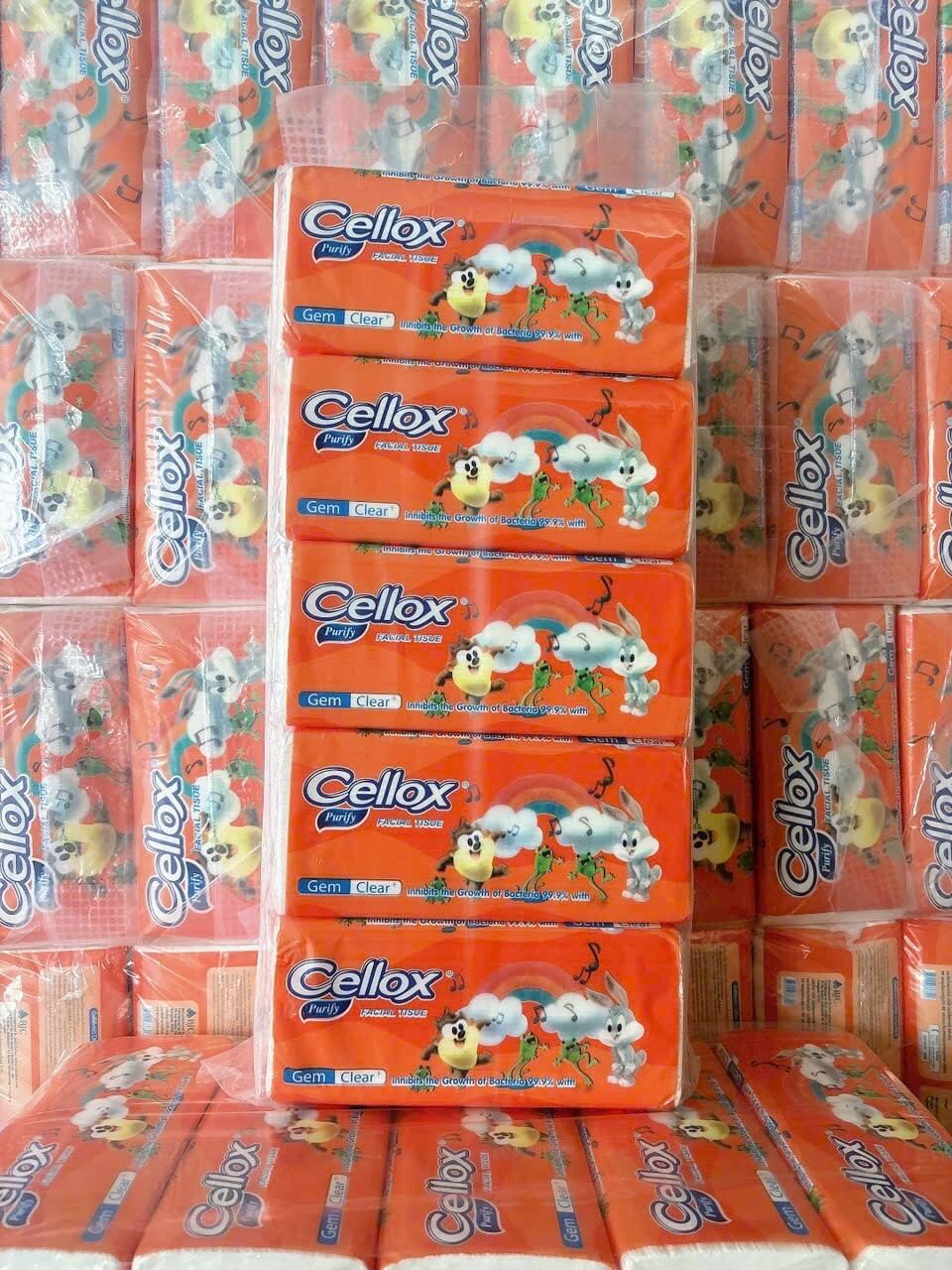 Khăn giấy lụa Cellox Thái Lan 260 tờ dạng rút 2 lớp mềm mại