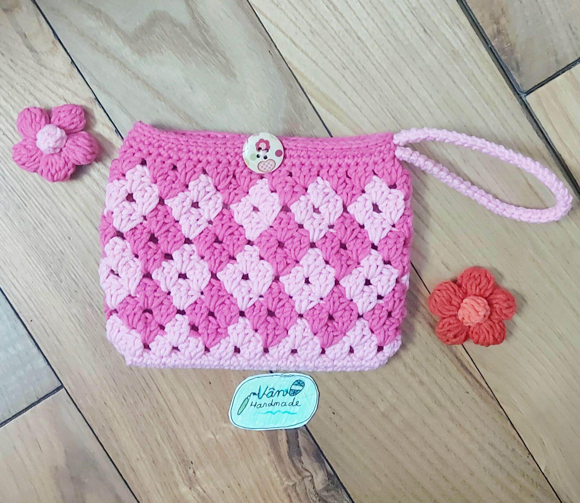 Ví len handmade cầm tay