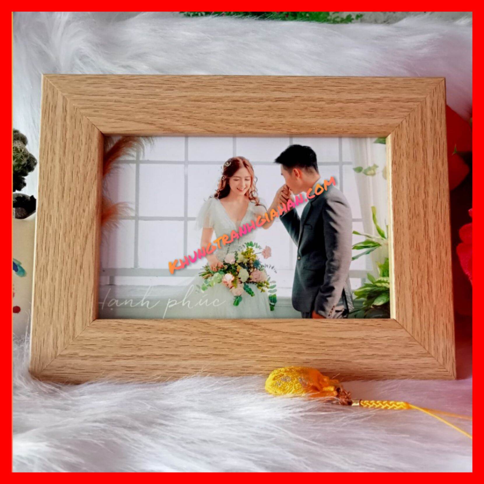 khung hình vân gỗ (mặt kính) bỏ ảnh 10*15 để bàn + treo tường ngang dọc giá rẻ