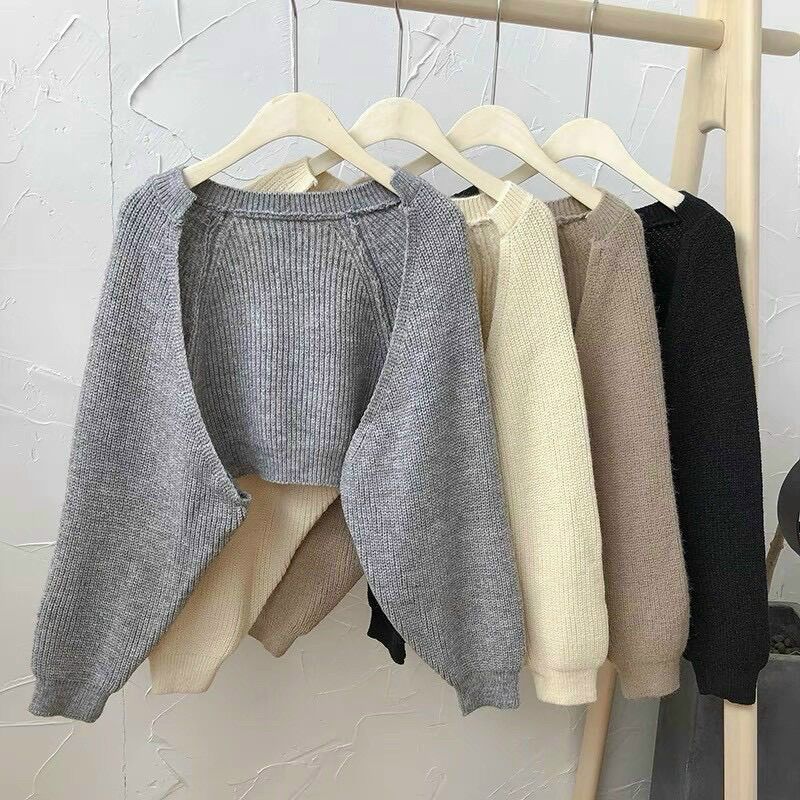 Áo khoác tay bồng chất thun gân k9