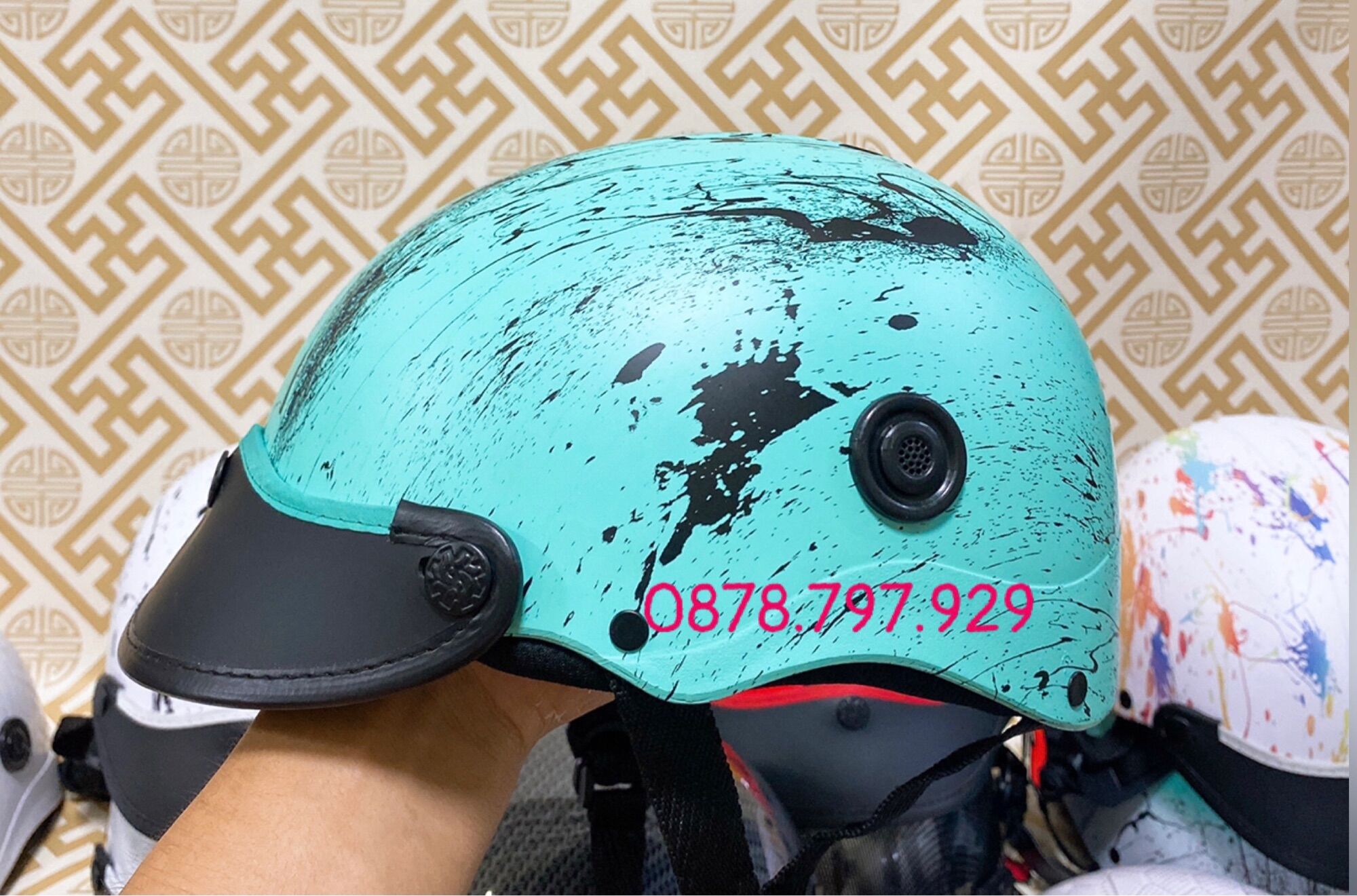 Nón Bảo Hiểm Sơn Carbon 3D Cao Cấp ( hình+ video shop tự chụp)