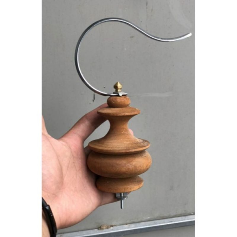 Combo móc nậm huế lồng chim( chất liệu inox và gỗ vàng)