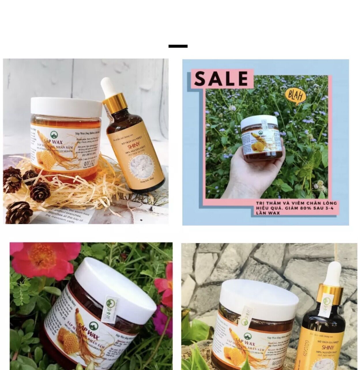 [CHÍNH HÃNG] Wax Lông + Mỡ Trăn Triệt Lông Shiny ( Tặng bộ Giấy, Que Wax )