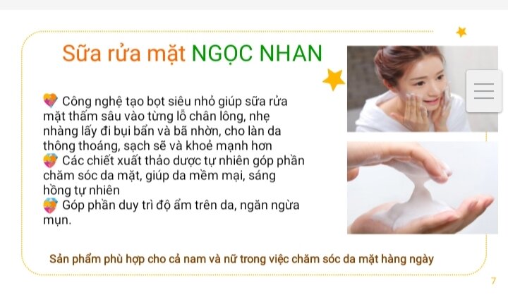 NGỌC NHAN (Phấn Nụ Hoàng Gia)-Sữa rửa mặt cao cấp.