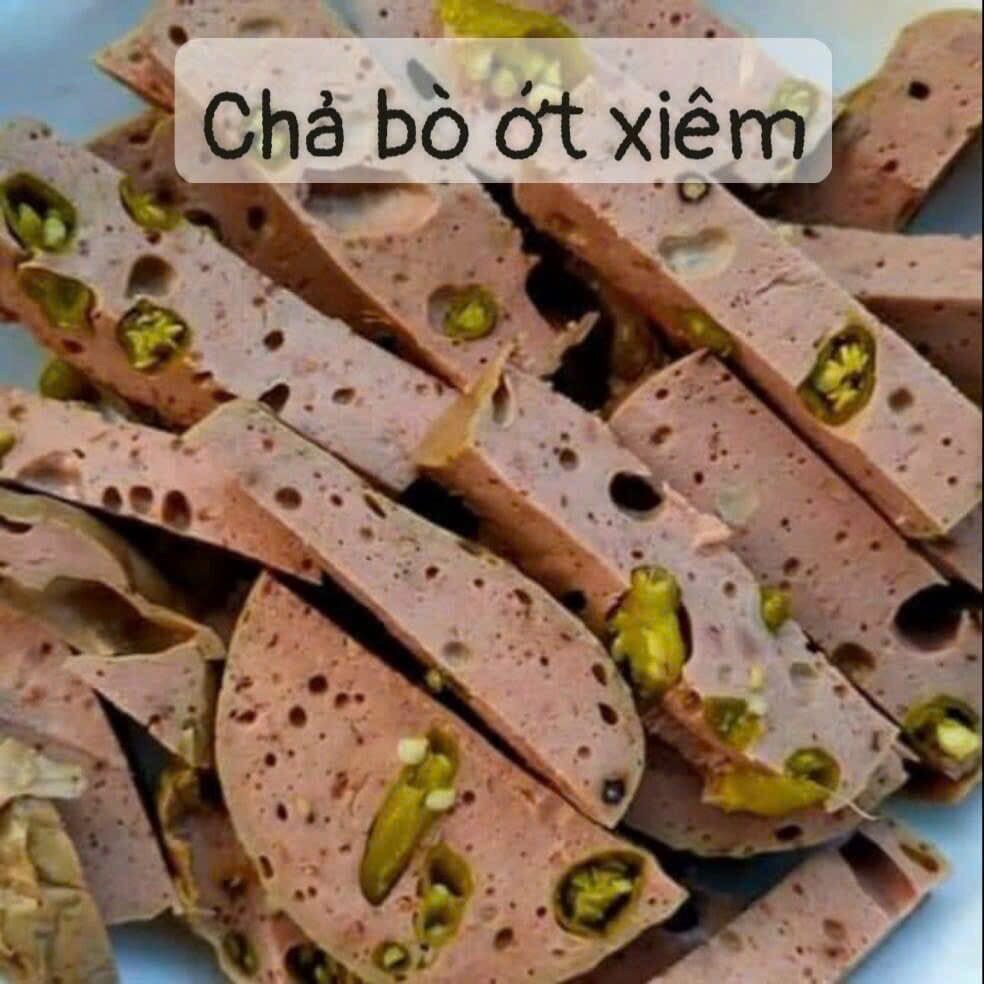 Chả bò gân ớt xiêm đòn 500gr