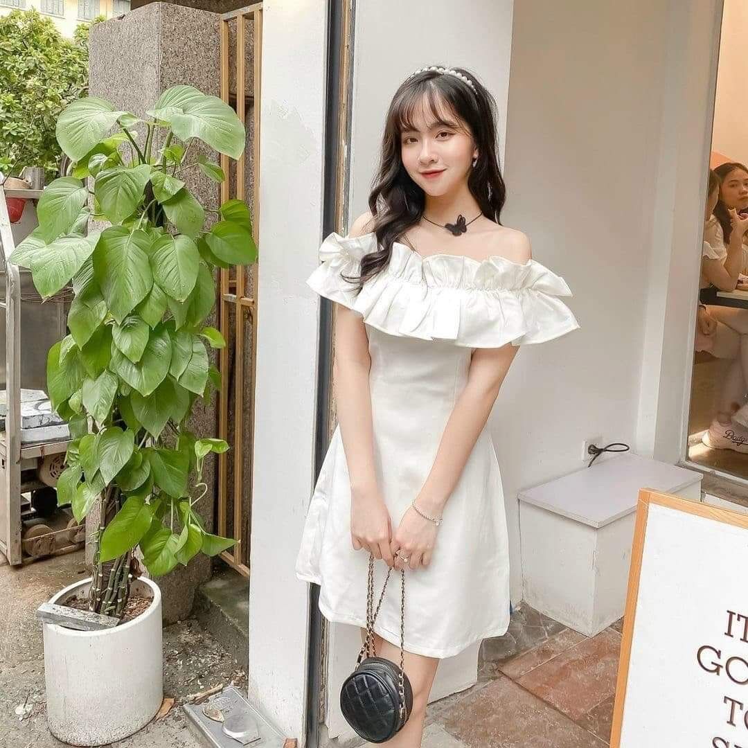 Váy trễ vai bánh bèo KA56