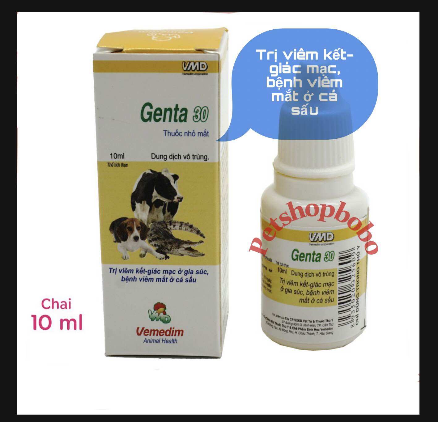 GENTA 30 dùng cho viêm, nhiễm trùng mắt cho chó mèo