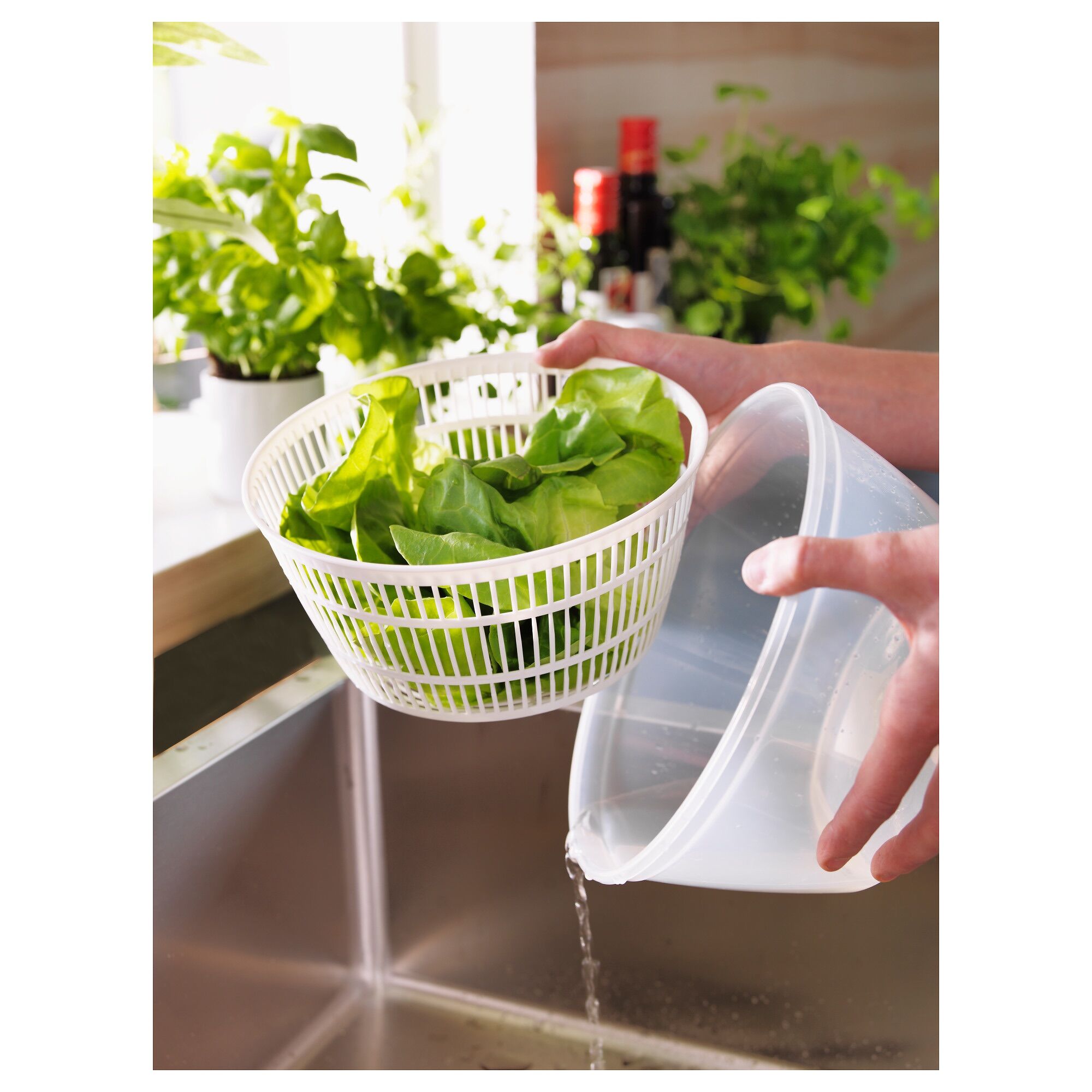Rổ quay rau IKEA TOKIG (rổ vắt rau sống) - TW Mall