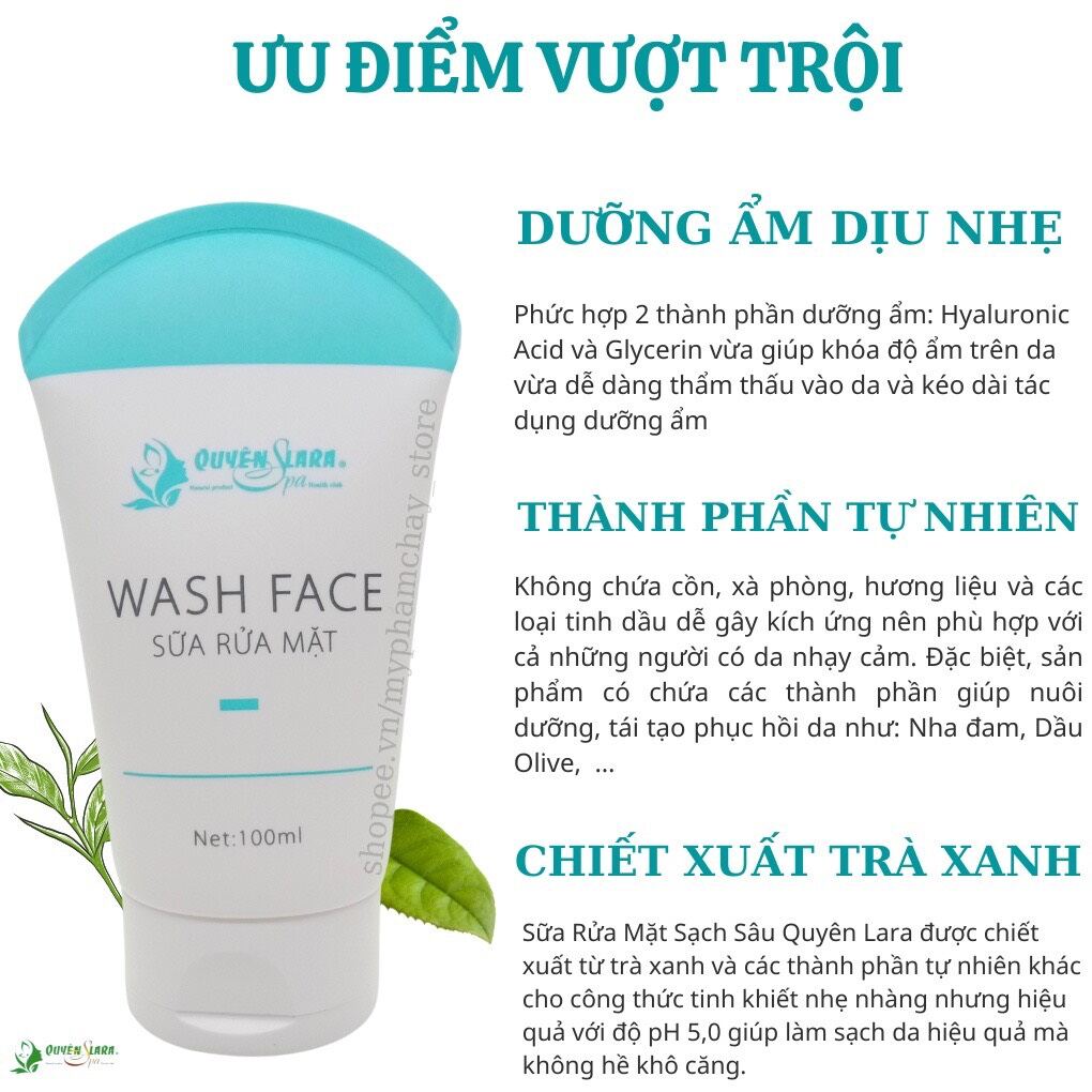 Sữa rửa mặt quyên lara cao cấp