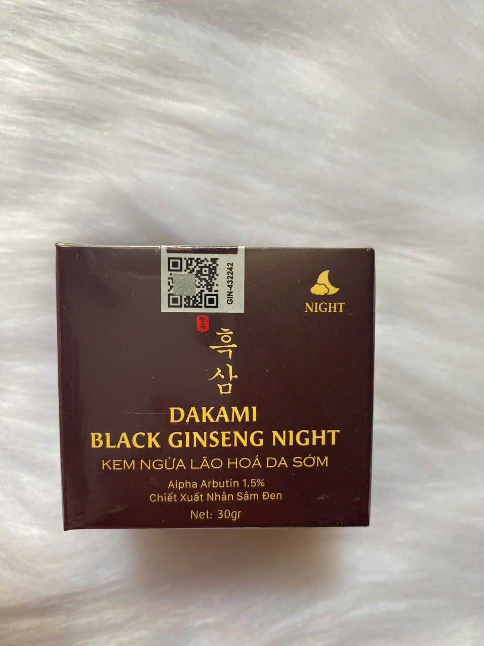 {MẪU MỚI NHẤT} Kem Sâm Đen DAKAMI 30Gr, Chính Hãng, Tem Nguyên Check tin nhắn gửi 8077 - 3