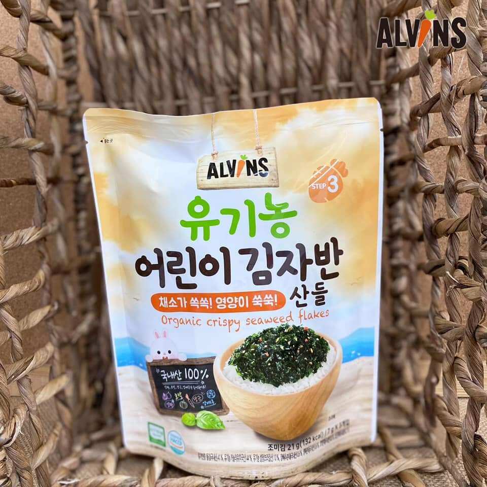 Rong biển rắc cơm hữu cơ Alvins cho bé