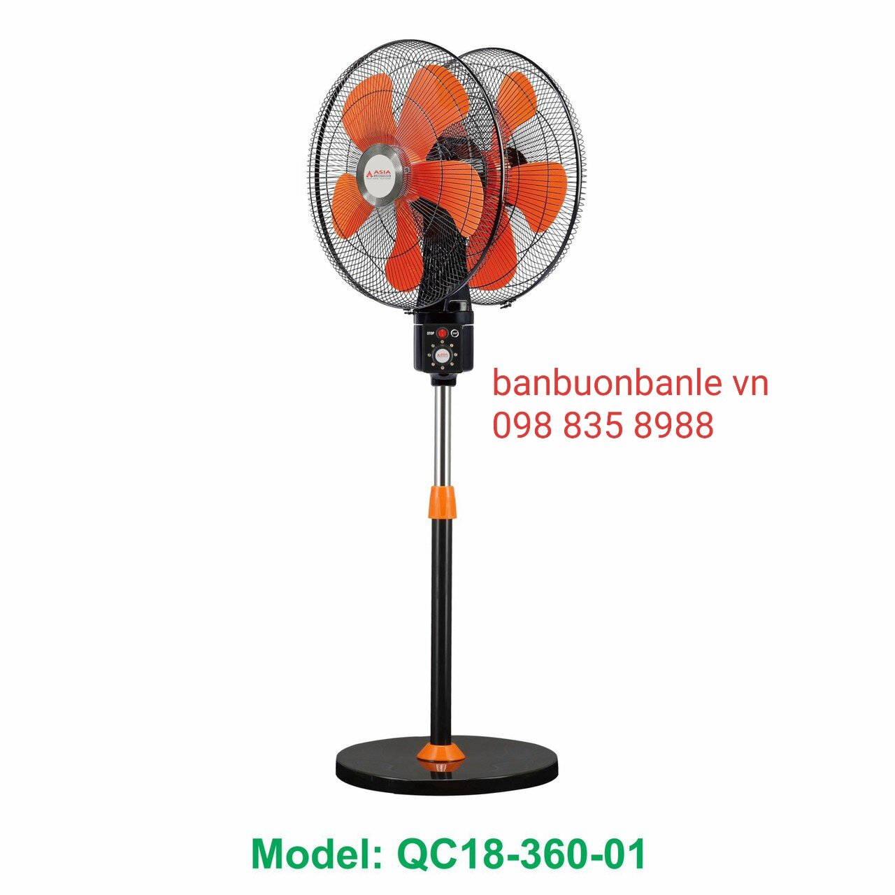 HOT QUẠT CÂY CAO CẤP 2 ĐẦU ,QUẠT 360 ĐỘ ASIA - QC18- 360