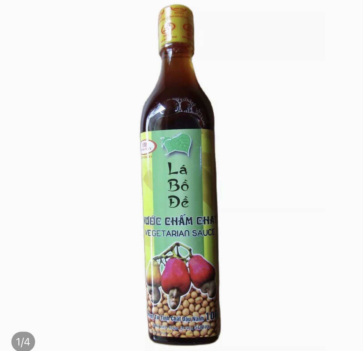 Nước mắm chay lá bồ đề 500ml chai thuỷ tinh