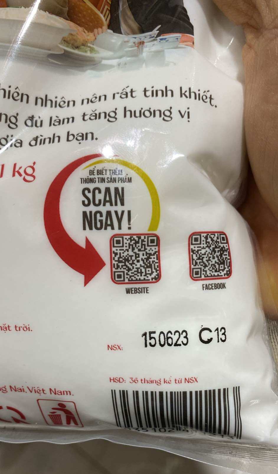 Bột ngọt Vedan hạt lớn gói 1kg
