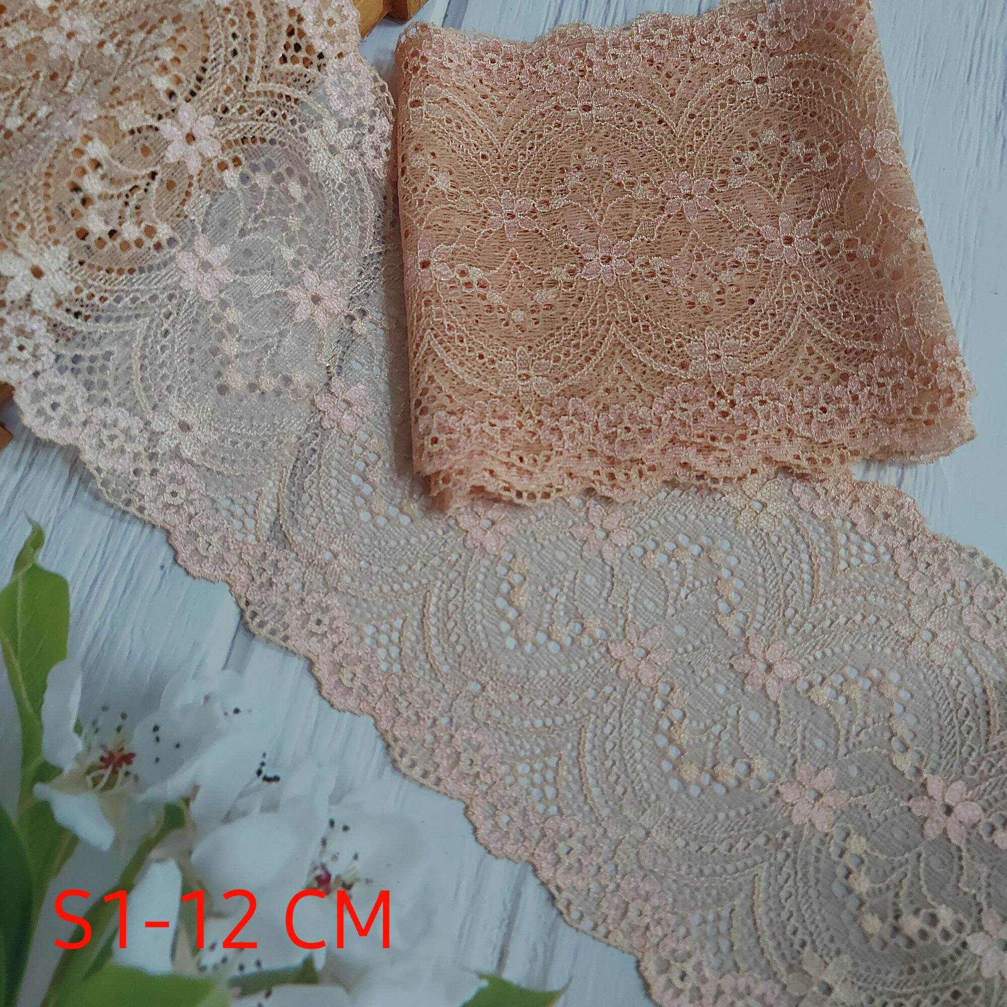 Ren thun tấm có co giãn, may nội y ,bản rộng 12-23cm.