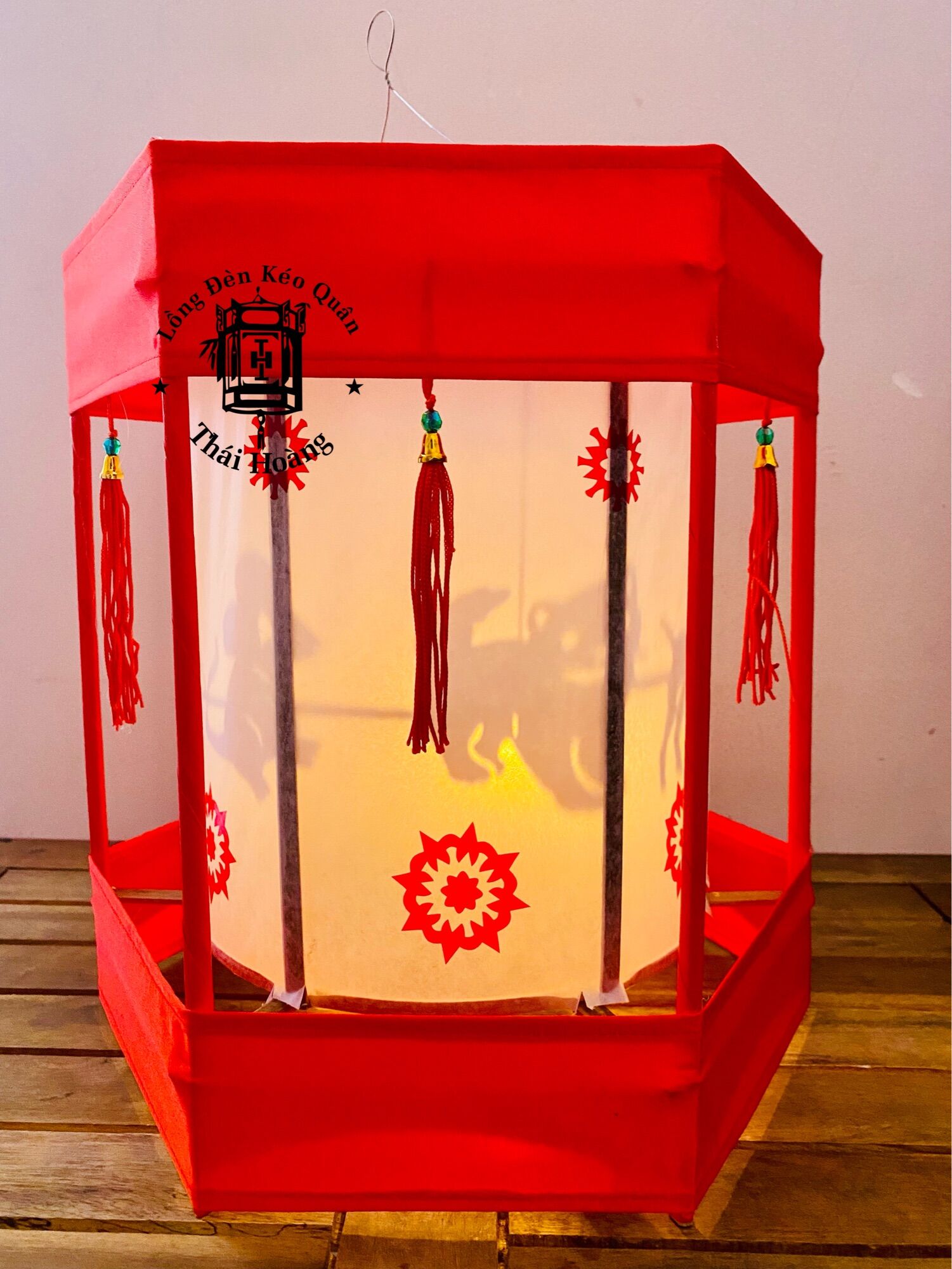 [HCM]Đèn kéo quân( dùng nến)chiều cao 30cm Tre vải và giấy gió