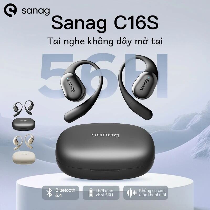 Tai nghe Sanag C16s Mở tai Bluetooth 5.4 không dây Âm thanh HiFi - Beige, Black