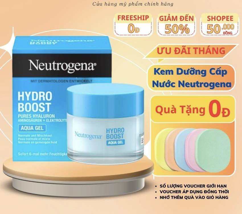 Kem Dưỡng Da Neutrogena MẪU MỚI Aqua Gel 50ml