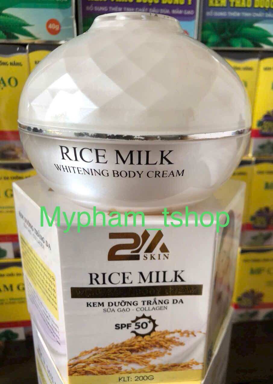  Kem Body Trắng Da Sữa Gạo Collagen 2M SKIN RICE MILK WHITEING BODY CREAM 
