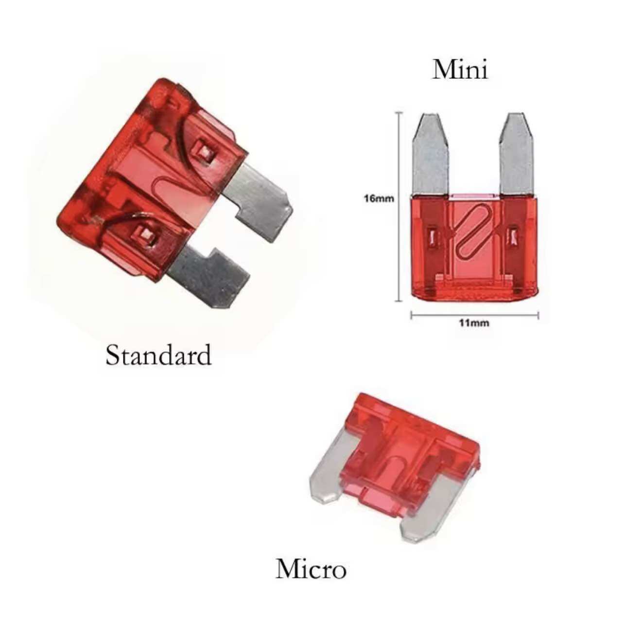 Cầu chì ô tô - 10 cái - 5a 10a 15a 20a 25a 30a 35a 40a