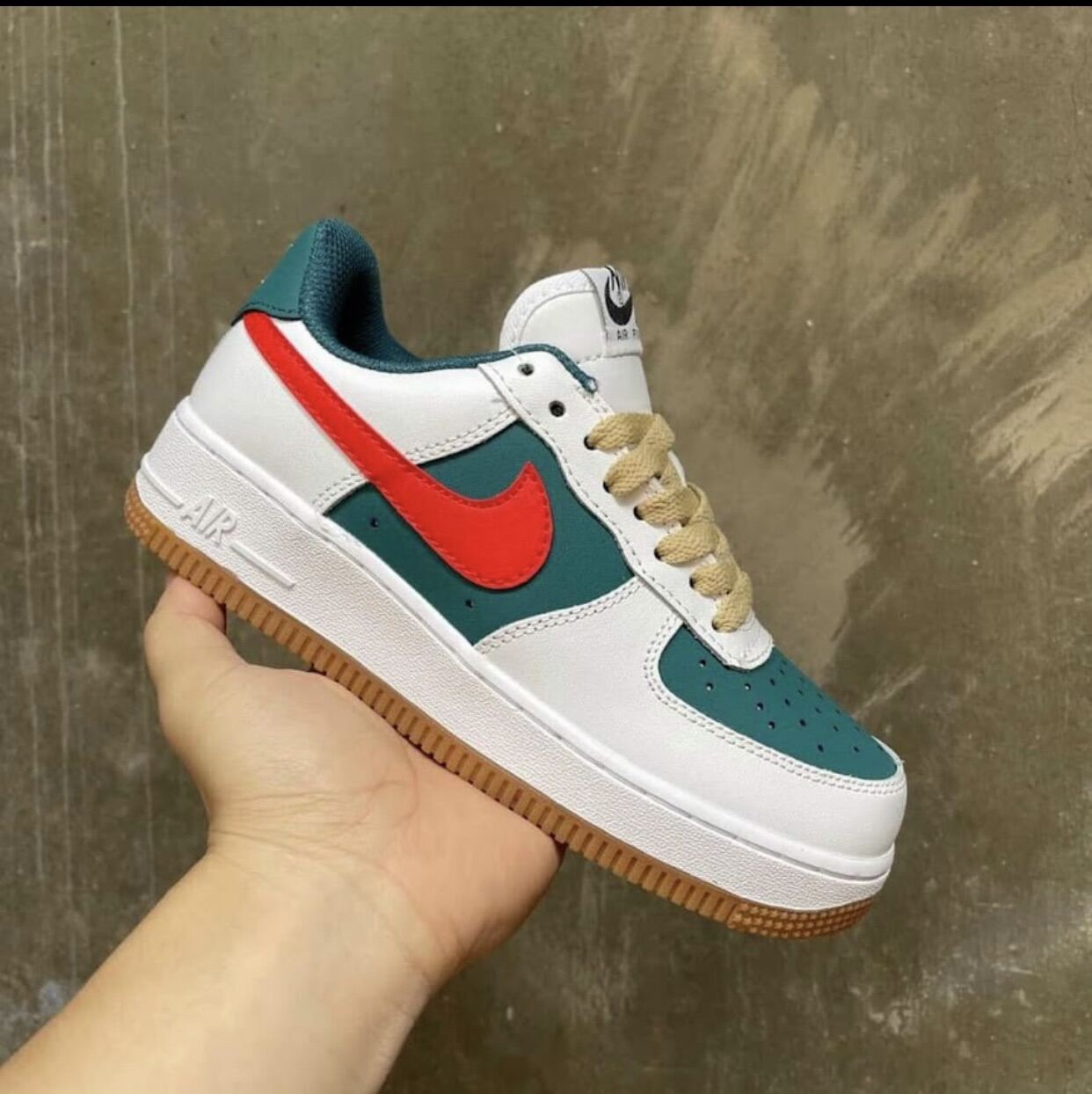 [Full Box Bill] Giày thể thao NikeGucci Giày AF1 GC xanh đỏ nam nữ cao cấp