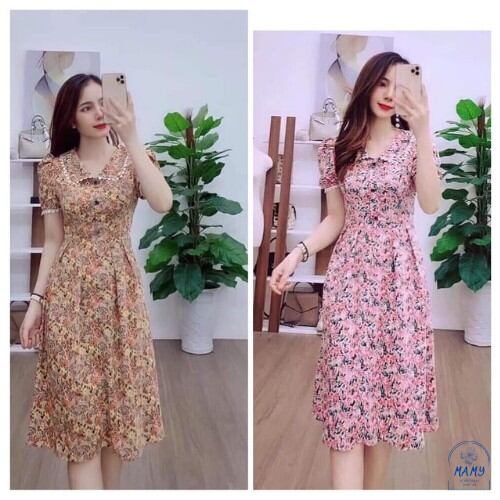 Đầm voan thiết kế hoa nhí kiểu dáng siêu xinh