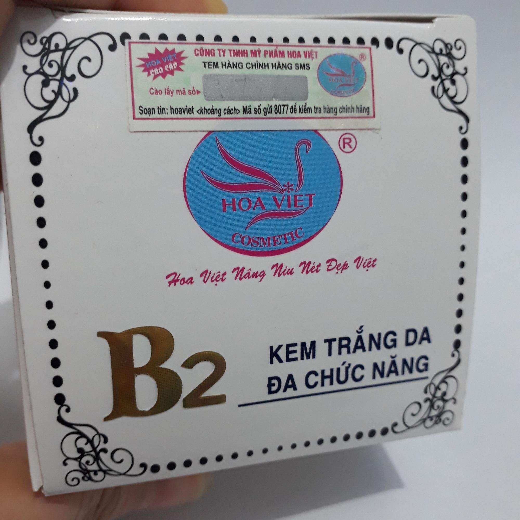 KEM TRẮNG DA ĐA CHỨC NĂNG B2 HOA VIỆT 10G, KEM B2 TRẮNG DA NGỪA LÃO HOÁ CHỐNG NẮNG