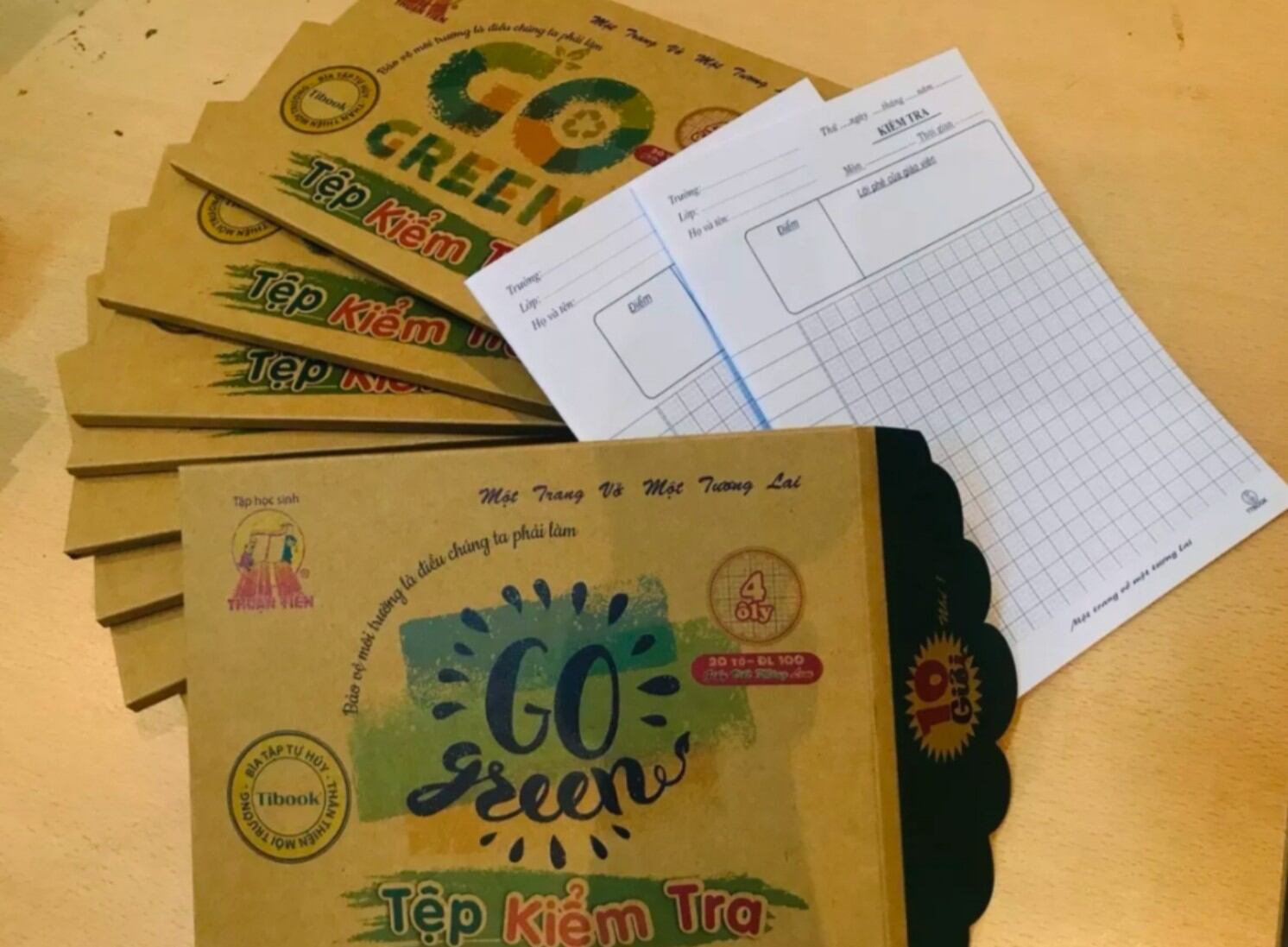 Tệp kiểm tra Tân Thuận Tiến 4 ô ly bìa tự huỷ Go Green