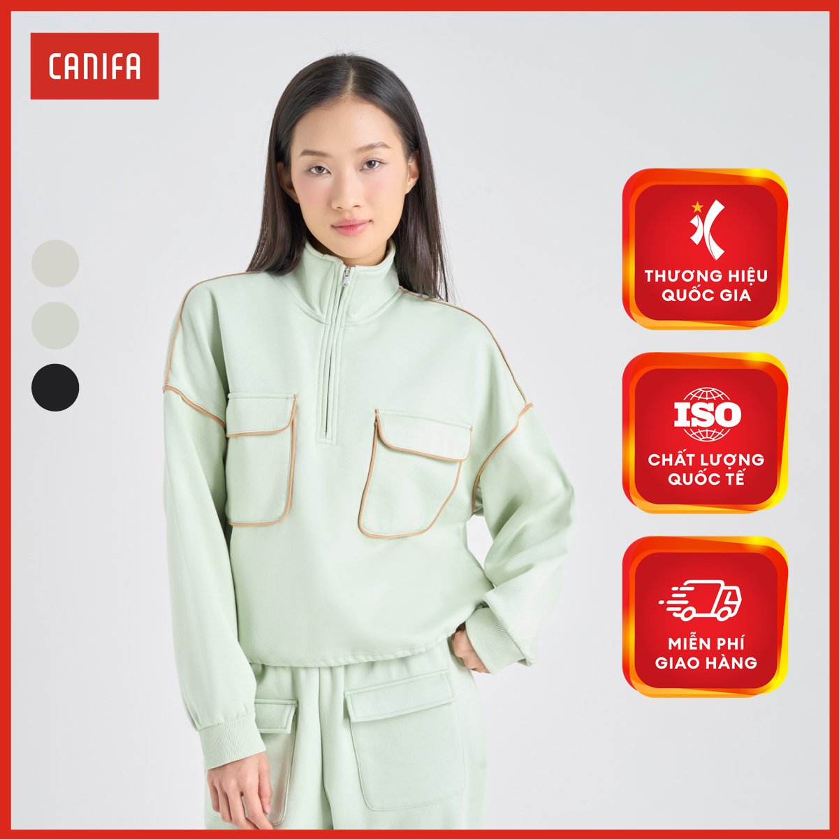 Áo nỉ nữ CANIFA 6TW24W008