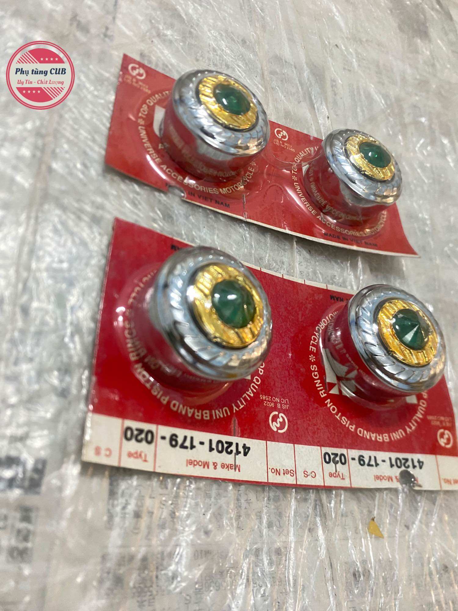 Cặp nút chụp bao tay xe cub, dream inox