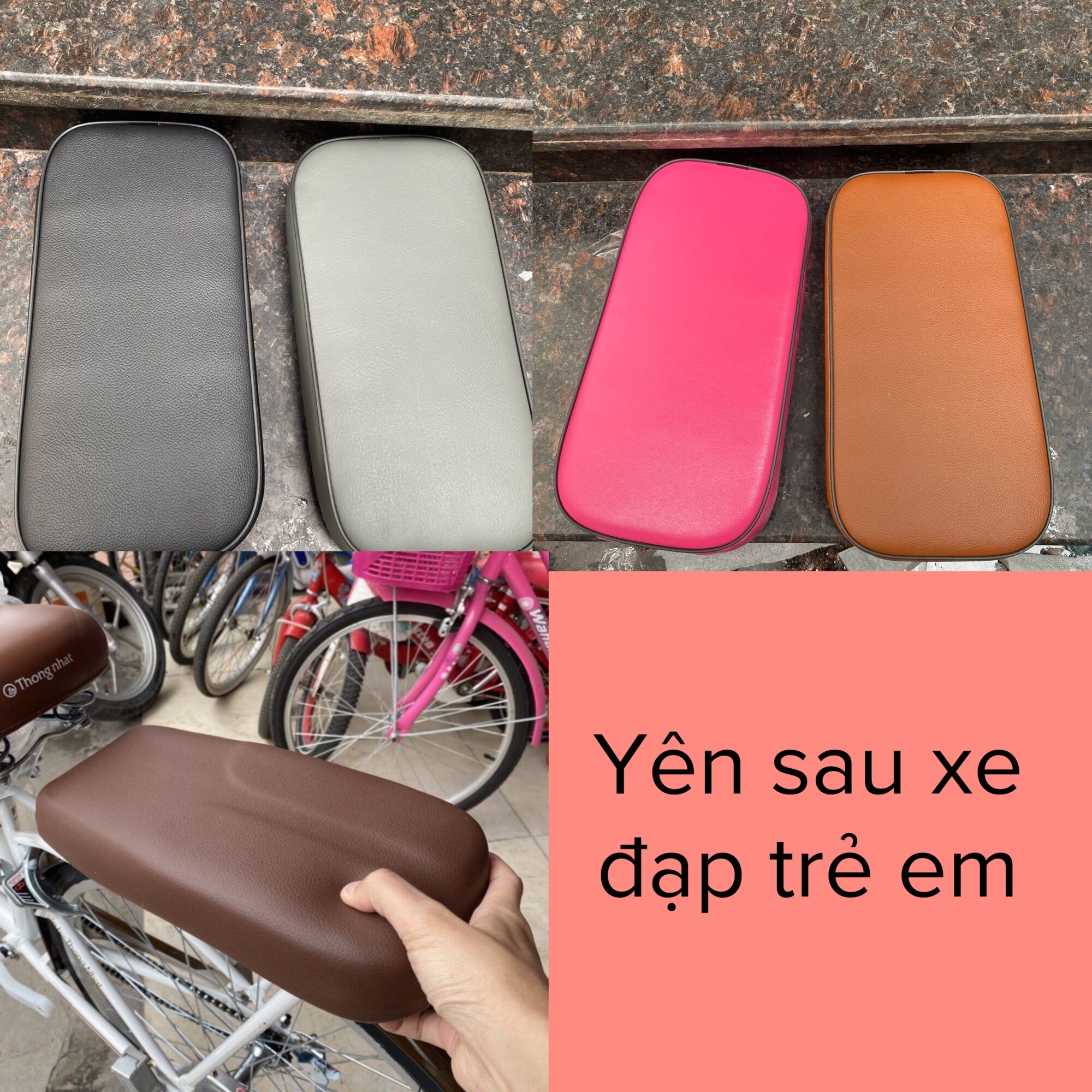 Đệm nệm baga ghế lót yên sau xe đạp trẻ em thể thao cho bé trai gái