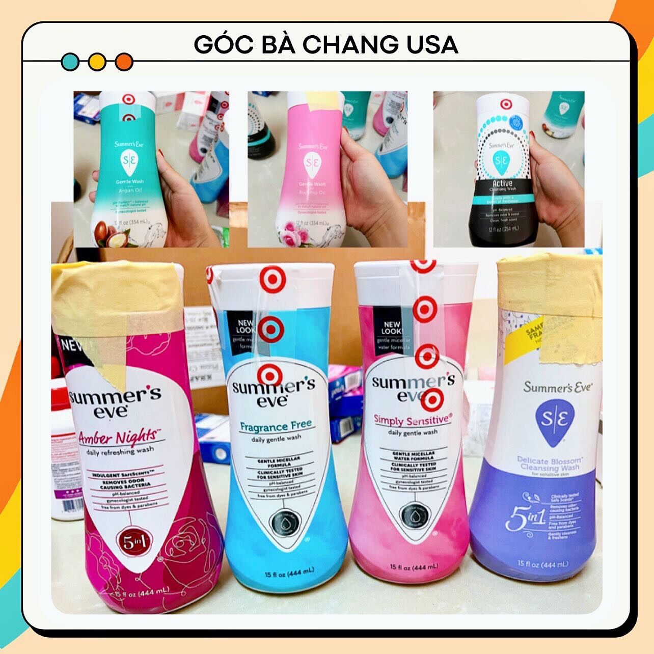 Mẫu mới nhất dung dịch vệ sinh phụ nữ vùng kín summer's eve cleansing wash 5in1