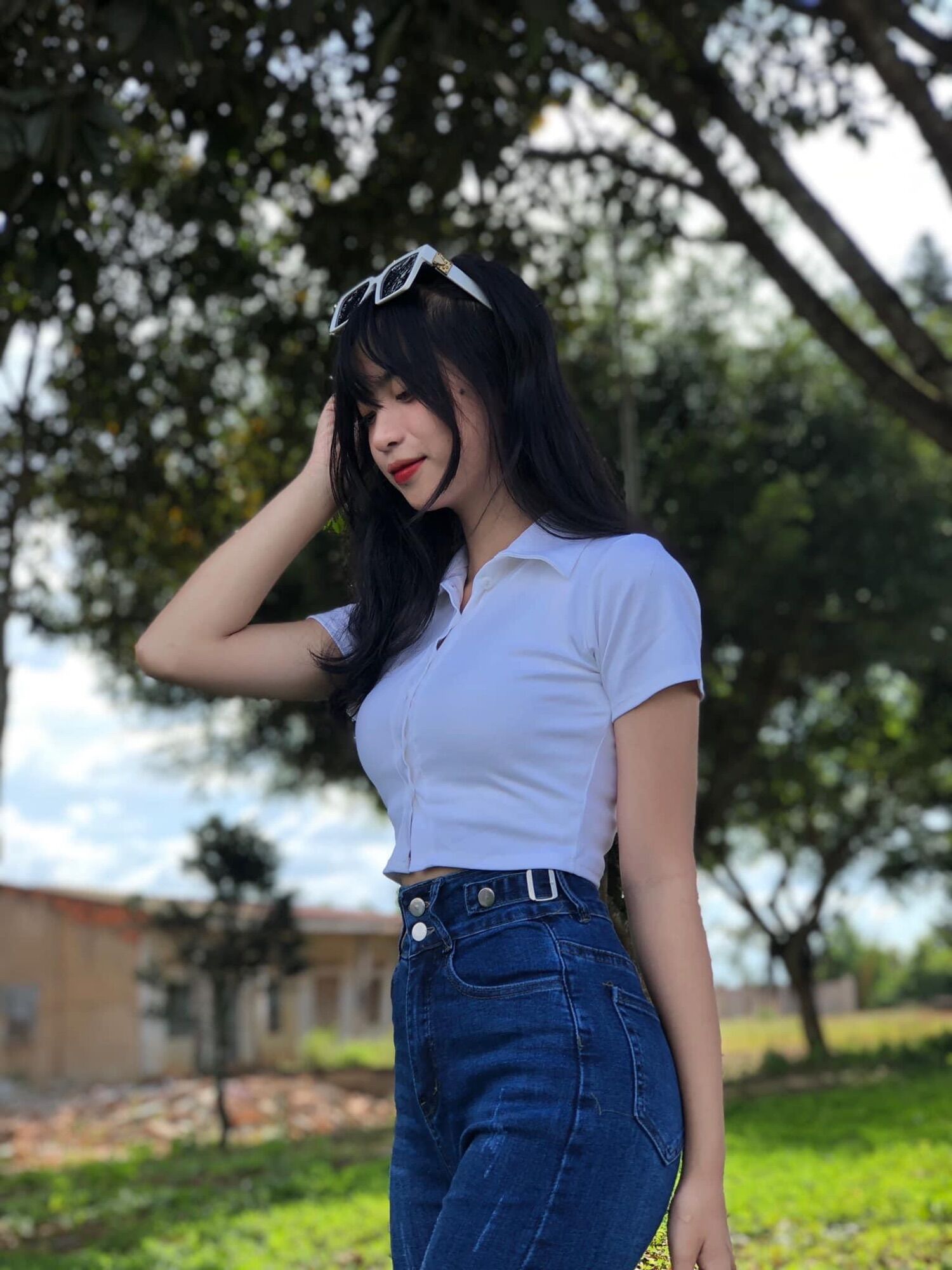 Áo Croptop Petter Gài Nút