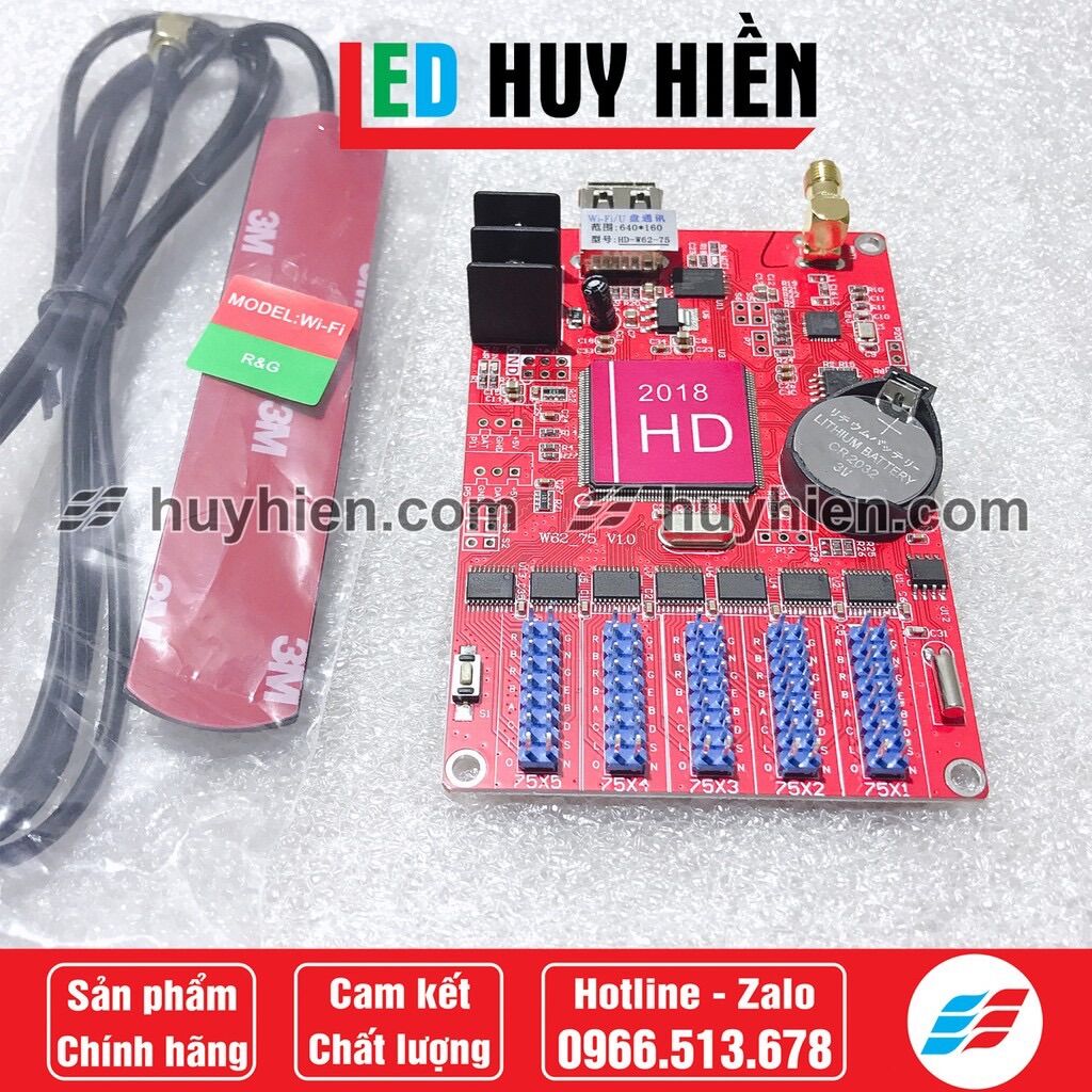 Card HD W62-75 (USB WIFI) dùng cho 5 tầng module led fullcolor