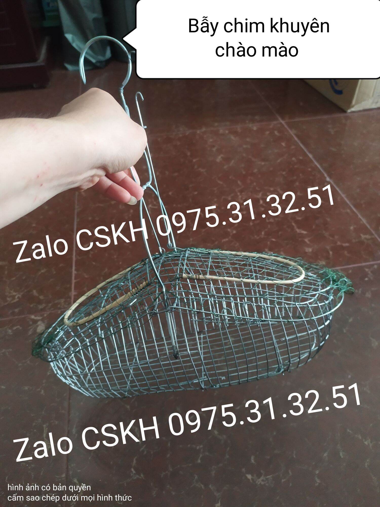 Bẫy lụp chim khuyên hút mật ốc mít 4 sập tre trúc