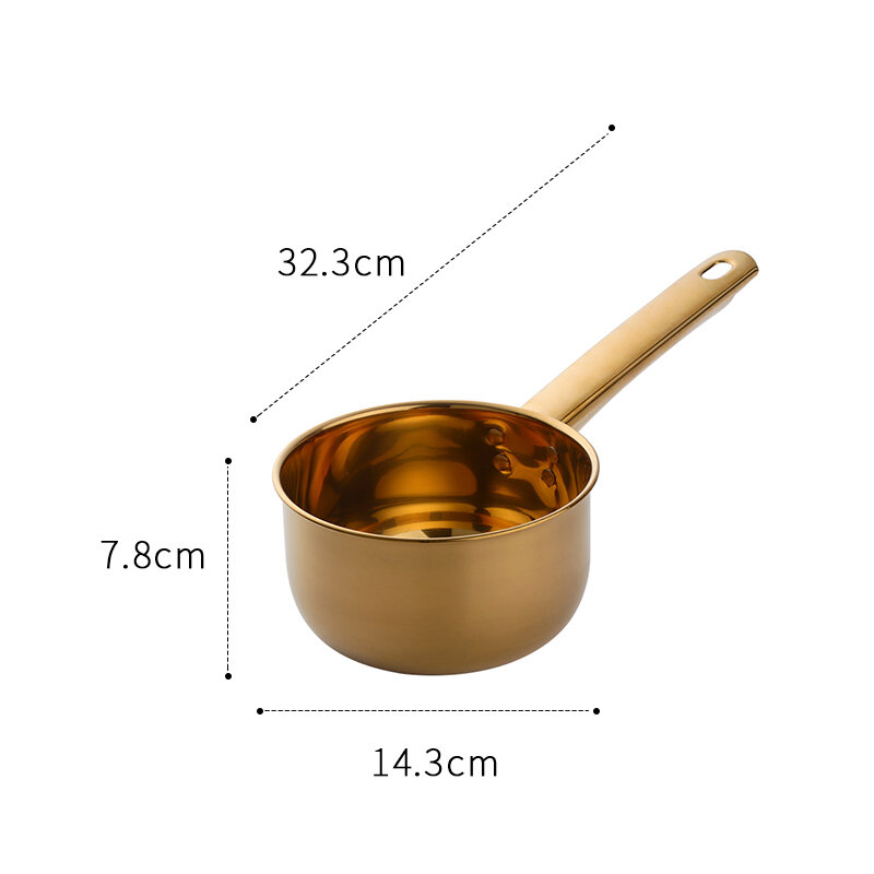 Muôi múc nước inox muôi múc cháo nhà bếp cán dài gáo múc nước cán ngắn chống sốc dày dặn muôi múc nước gia dụng muôi múc canh lớn