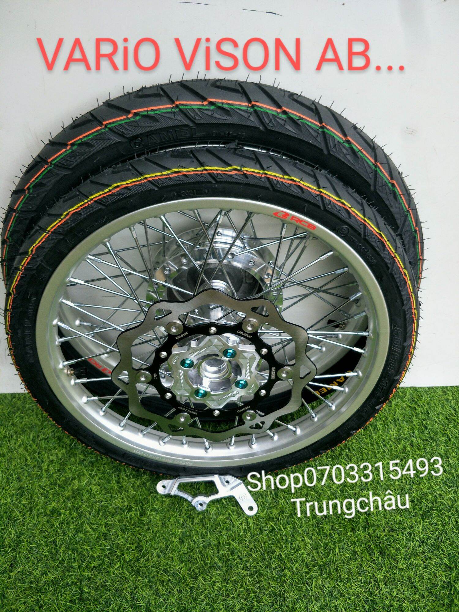 [HCM] CẶP BÁNH CĂM NIỀN RCB GẮN DÒNG XE TAY GA VARIO 125, 150 VISION,AB,.   ..