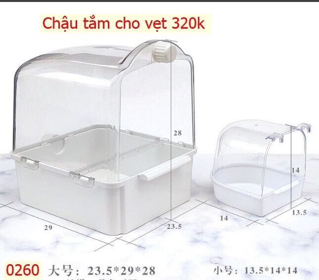 chậu tắm cho vẹt
