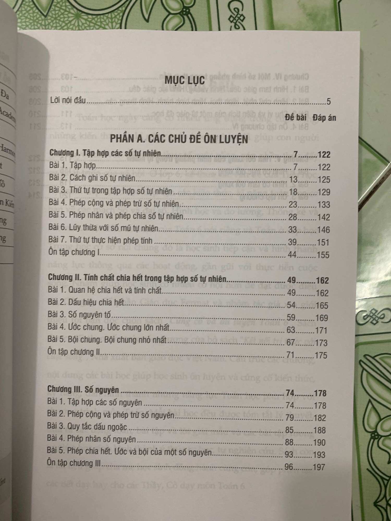 Củng cố và Ôn luyện Toán 6 Tập 1