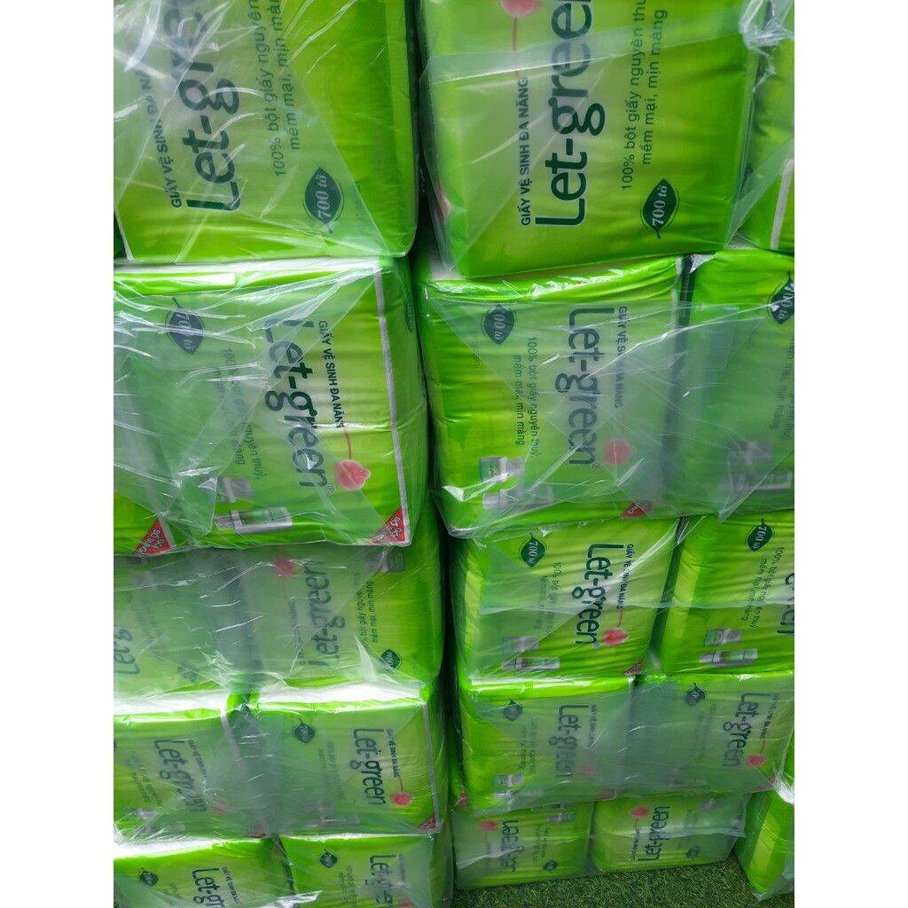 Giấy vệ sinh đa năng Let green 700 tờ.