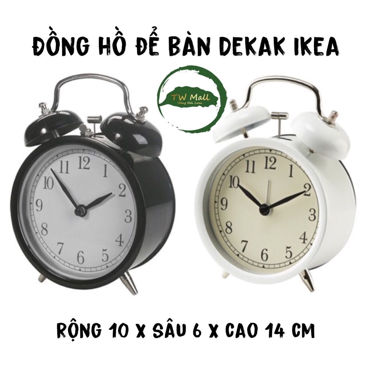 Đồng hồ để bàn i.k.e.a d.e.k.ad - 2 màu - tw mall