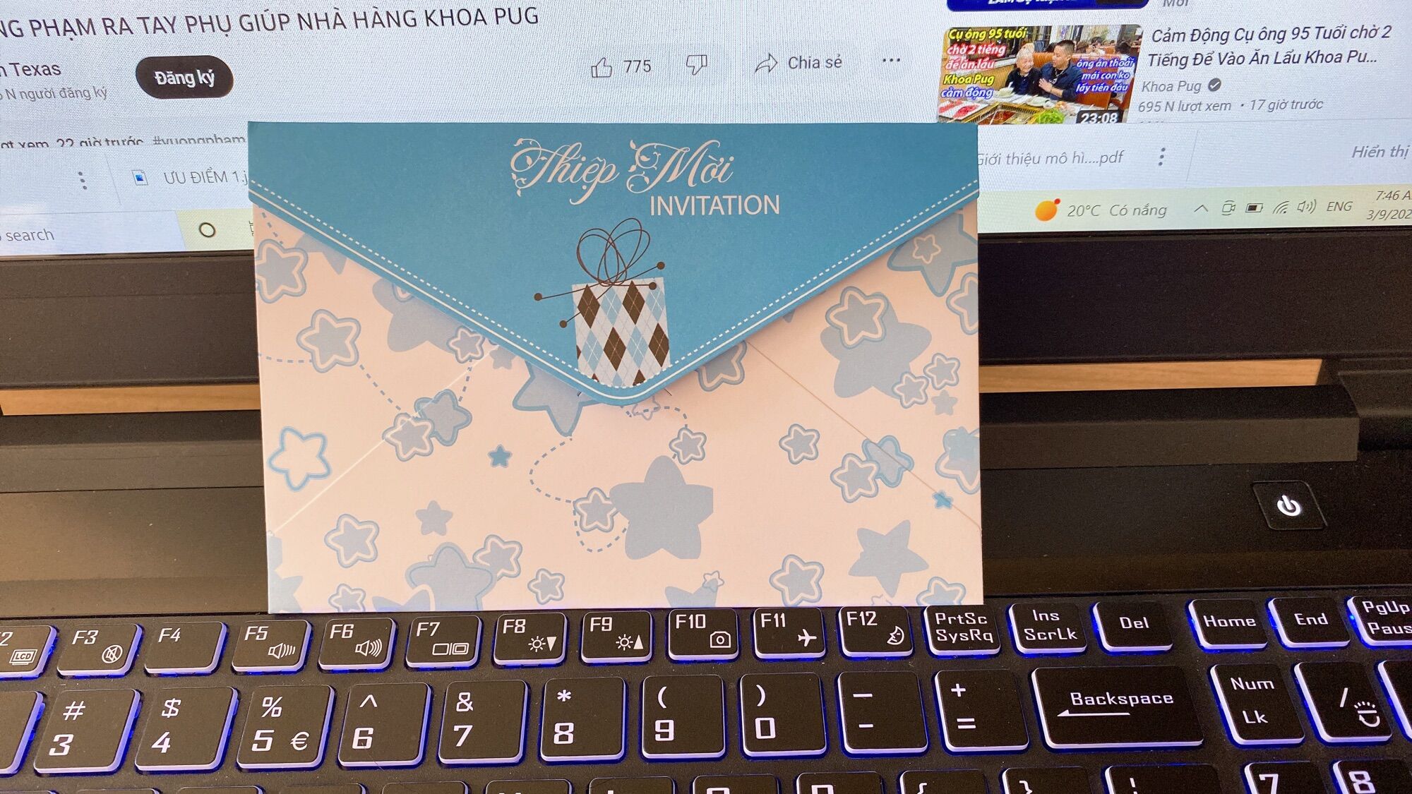 Thiệp mời sinh nhật Doraemon ATV