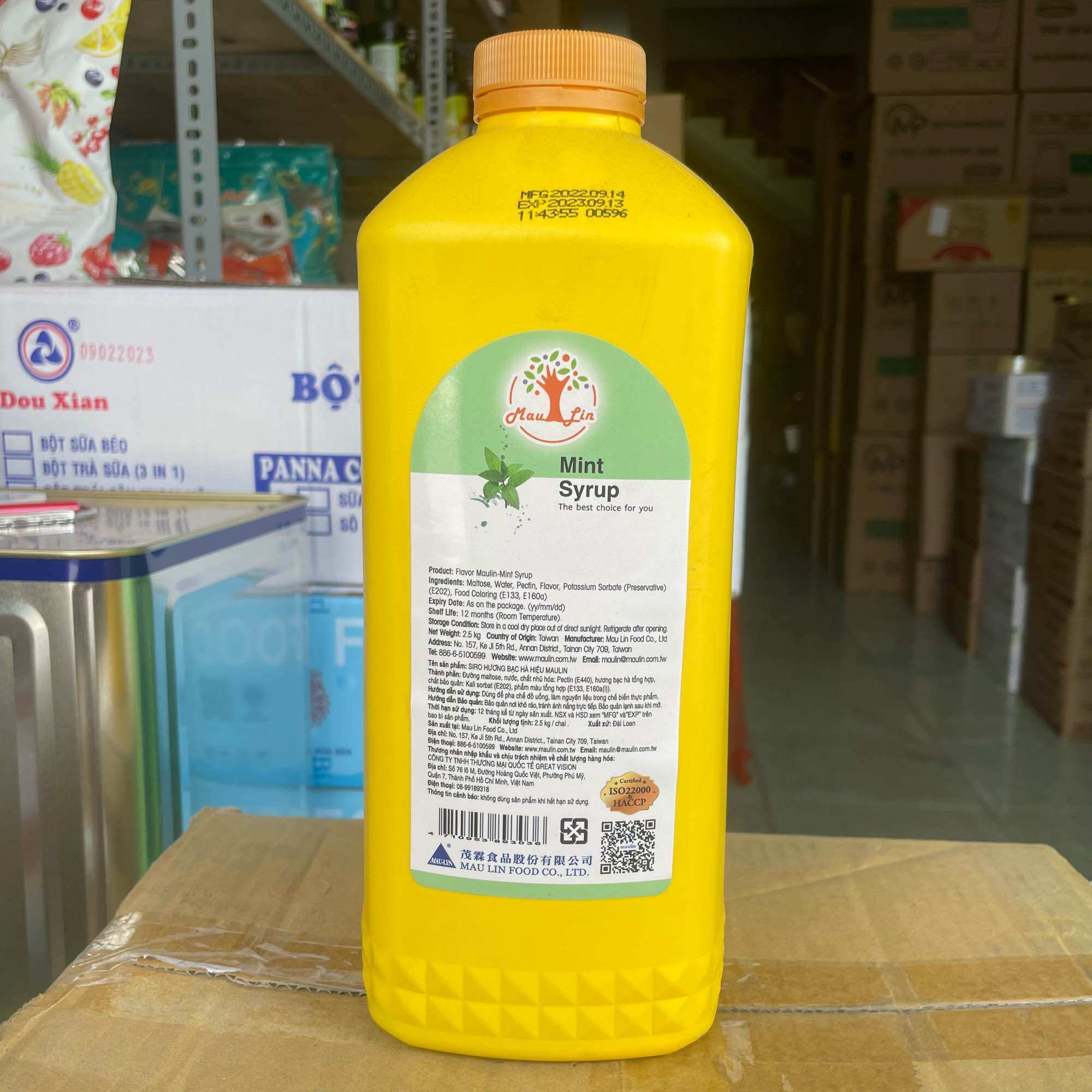 Syrup Maulin Đào 2.5Kg